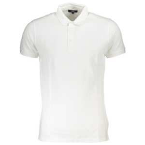Cavalli Class White Cotton Polo Shirt