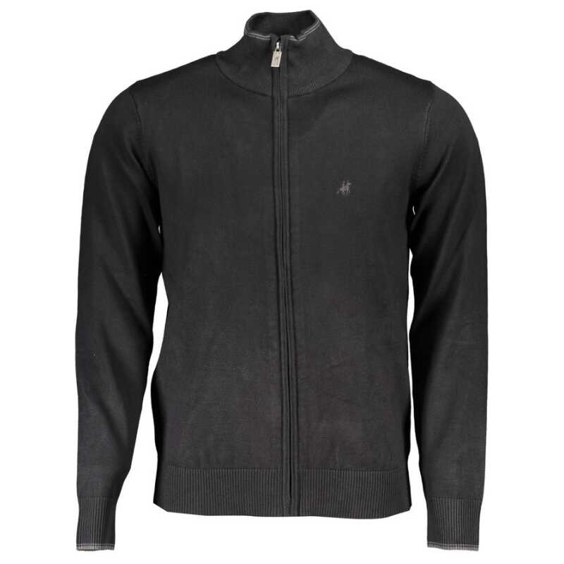 U.S. Grand Polo Elegant Long Sleeve Zip Cardigan with Embroidery, theFeinheit