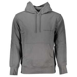 Calvin Klein Elegant Gray Hooded Sweatshirt