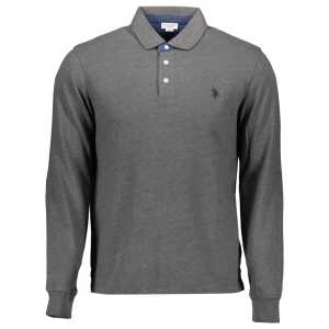 U.S. POLO ASSN. Gray Cotton Men Polo Shirt