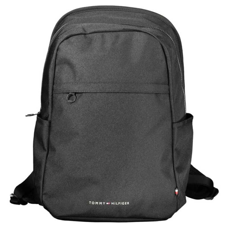 Tommy Hilfiger Black Polyester Backpack, theFeinheit