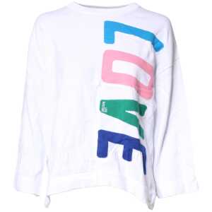 Love Moschino White Graphic Print Cotton Long Sleeves T-shirt