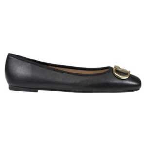 Liu Jo Black Leather Flat Shoe