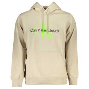 Calvin Klein Beige Hooded Cotton Sweatshirt
