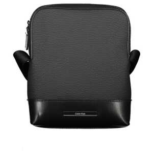 Calvin Klein Sleek Black Shoulder Bag with Contrasting Details