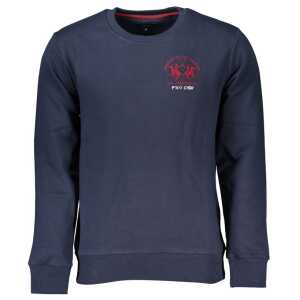 La Martina Chic Blue Crew Neck Embroidered Sweatshirt