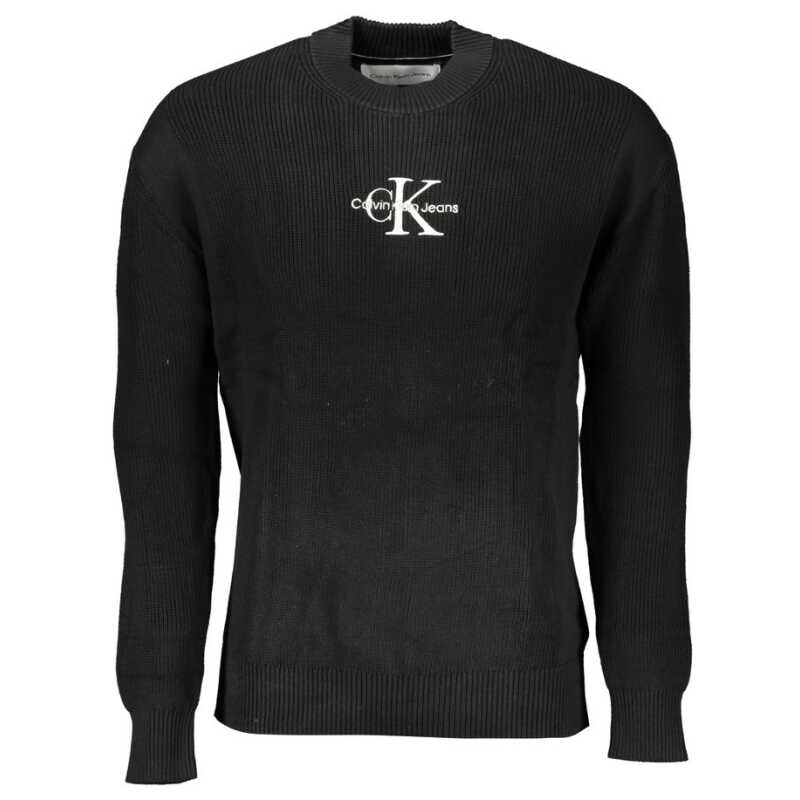 Calvin Klein Sleek Cotton Crew Neck Sweater with Contrast Details, theFeinheit