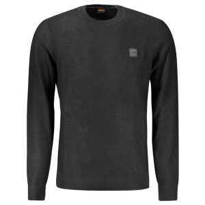 Hugo Boss Black Cotton Men Sweater
