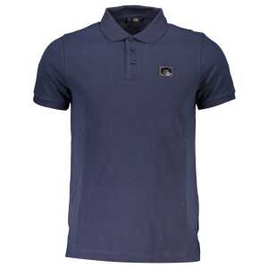 Cavalli Class Blue Cotton Men Polo Shirt