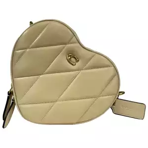 COACH Heart Small Quilted Leather Crossbody Bag Purse