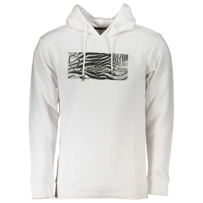 Cavalli Class White Cotton Men Sweater, theFeinheit