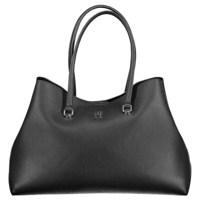 Tommy Hilfiger Black Polyester Women Handbag, theFeinheit