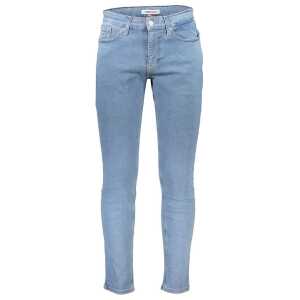 Tommy Hilfiger Light Blue Cotton Men Slim Tapered Jean