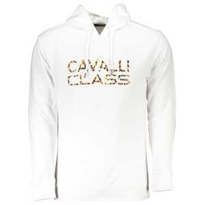 Cavalli Class White Cotton Men's Sweater
