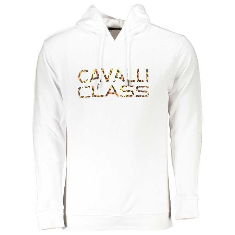 Cavalli Class White Cotton Men&#8217;s Sweater, theFeinheit