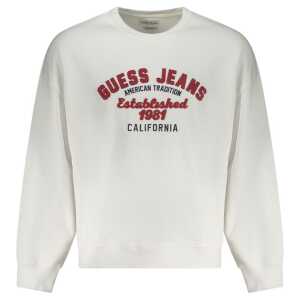 Guess Jeans White Cotton Men Sweater