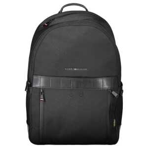 Tommy Hilfiger Black Nylon Men Backpack