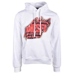 Diesel White Cotton Sweater
