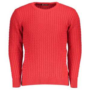 U.S. Grand Polo Elegant Twisted Crew Neck Sweater in Pink