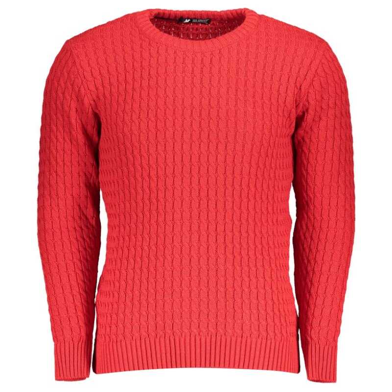 U.S. Grand Polo Elegant Twisted Crew Neck Sweater in Pink, theFeinheit