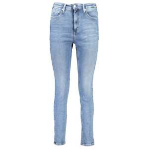 Calvin Klein Blue Cotton Women High Rise Skinny Jean