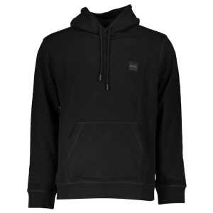 Hugo Boss Black Cotton Men Hooded Sweater