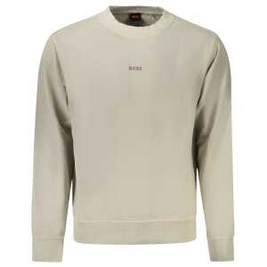 Hugo Boss Beige Cotton Men Sweater