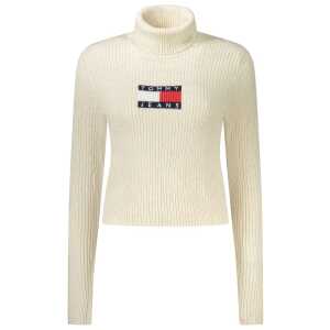 Tommy Hilfiger Beige Polyester Women Sweater Turtleneck