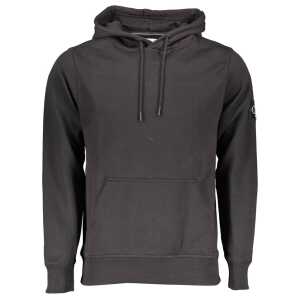 Calvin Klein Black Cotton Men Sweater with Hood