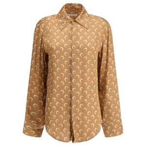 Marine Serre Satin Moon Shirt