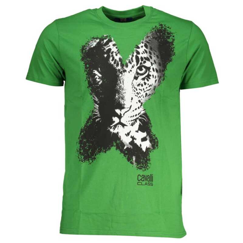 Cavalli Class Green Cotton T-Shirt, theFeinheit