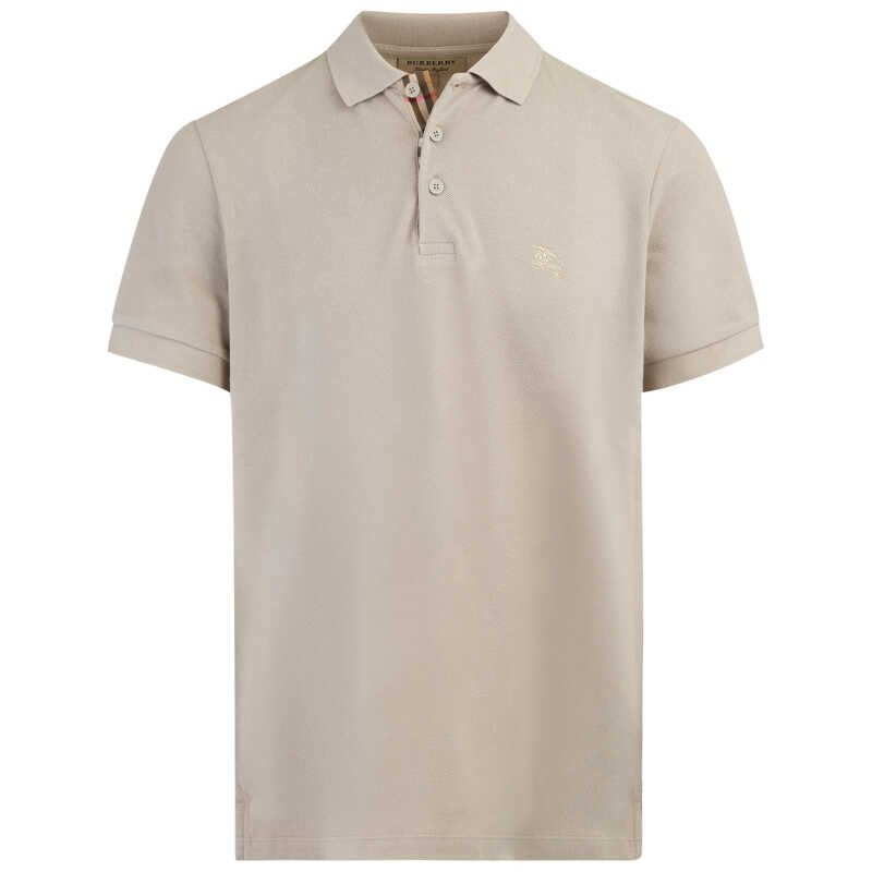 Burberry Pale Stone Cotton Collared Polo Shirt, theFeinheit
