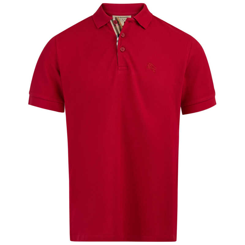 Burberry Red Cotton Collared Polo Shirt, theFeinheit