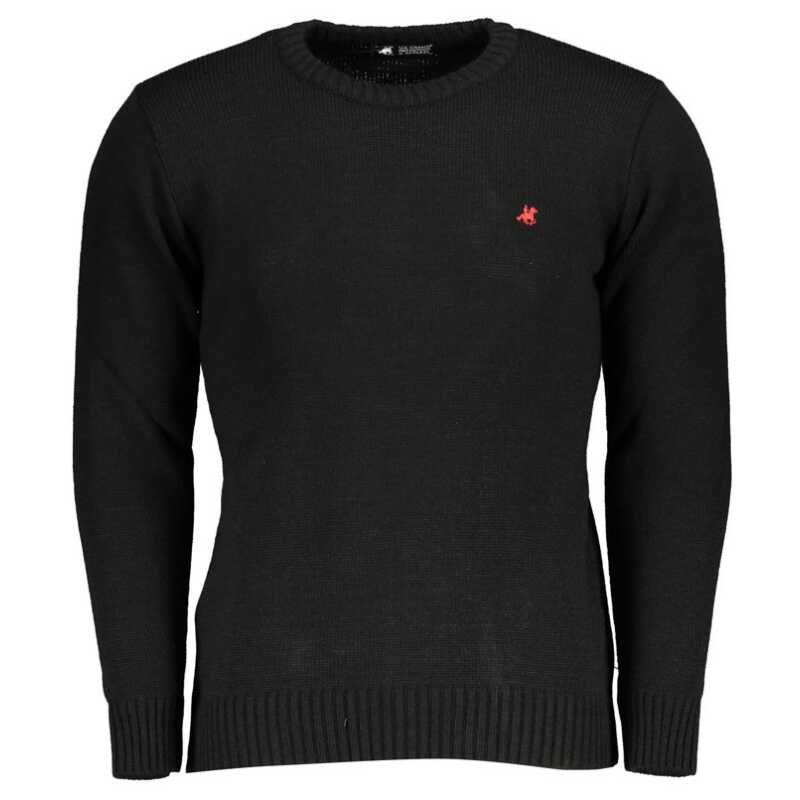U.S. Grand Polo Black Marabou Men Sweater, theFeinheit