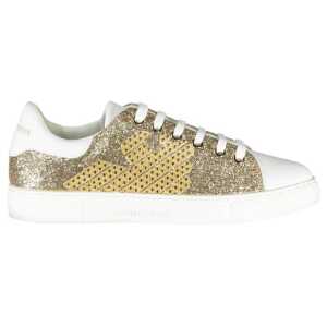 Emporio Armani Gold Polyester Women Sneaker