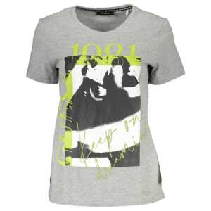Guess Jeans Gray Cotton Unisex T-Shirt