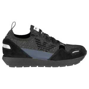 Emporio Armani Black Leather Women Sneaker