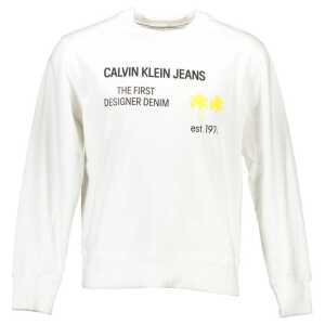 Calvin Klein White Cotton Unisex Sweatshirt