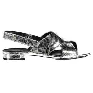 Calvin Klein Silver Leather Women Sandal