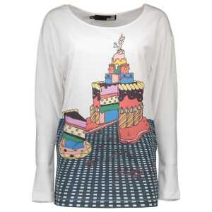 Love Moschino White Cotton Unisex T-Shirt