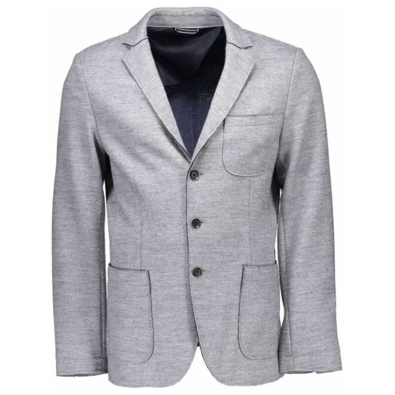Gant Gray Wool Men Jacket, theFeinheit