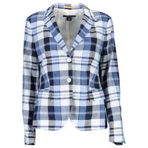 Gant Light Blue Cotton Women Jacket