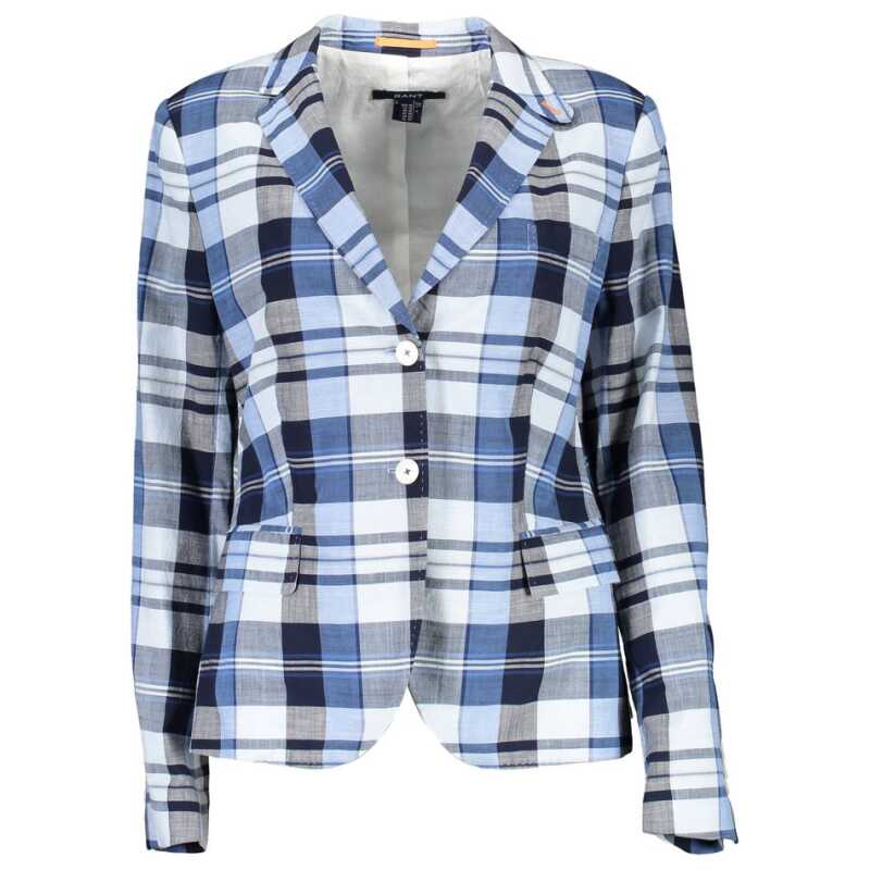Gant Light Blue Cotton Women Jacket, theFeinheit