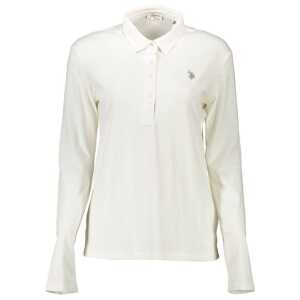 U.S. POLO ASSN. White Cotton Women Polo Shirt