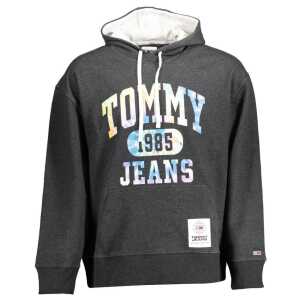 Tommy Hilfiger Black Cotton Mens Hoodie