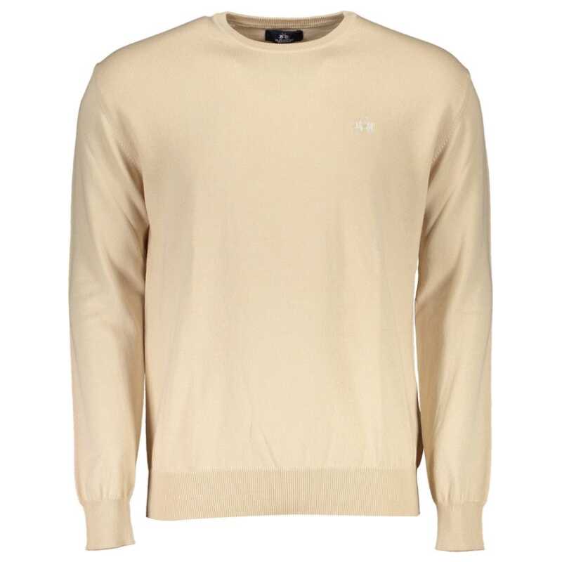 La Martina Beige Cotton Men Sweater, theFeinheit