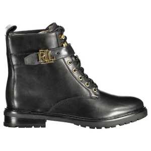 Ralph Lauren Black Leather Women Boot