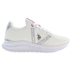 U.S. POLO ASSN. White Polyester Women Sneaker