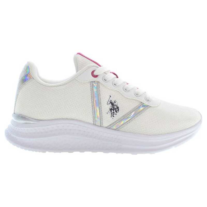 U.S. POLO ASSN. White Polyester Women Sneaker, theFeinheit