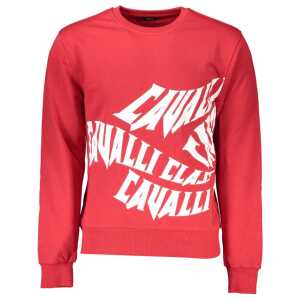 Cavalli Class Red Cotton Men Sweater